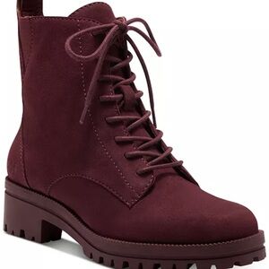 New Lucky Brand Hadley Women's Burgundy Lace-Up Combat Boots 6M SOLD OUT!